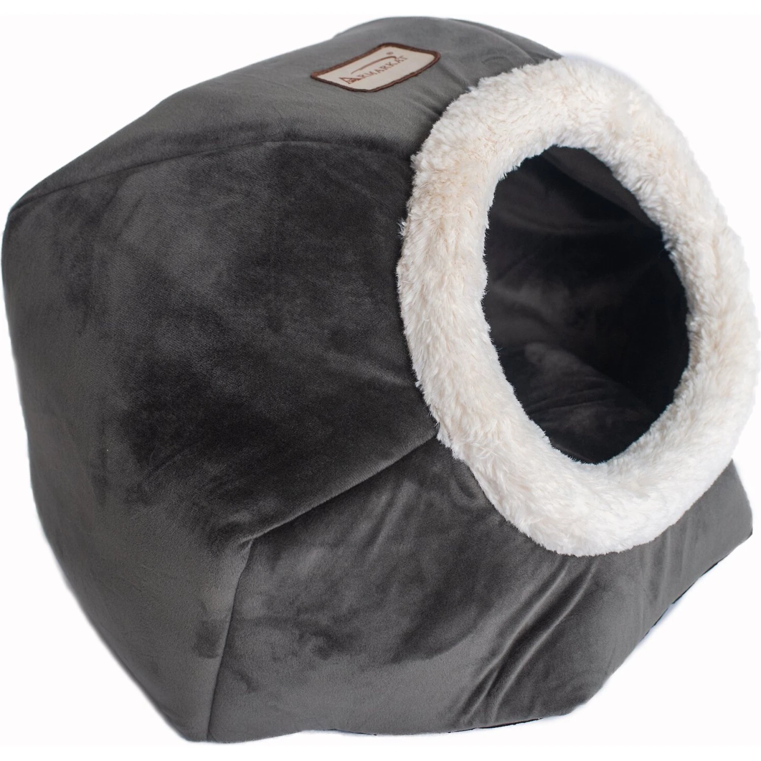 Armarkat Gray Velvet Cat Bed 2 Armarkat Gray Velvet Cat Bed - Image 2