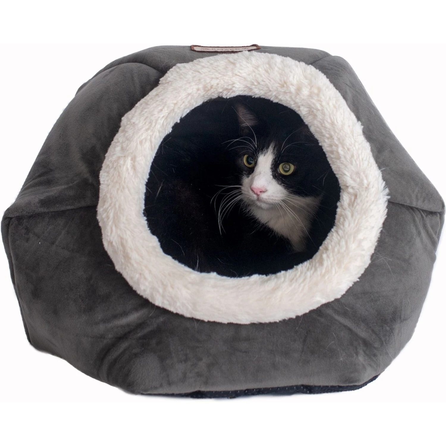 Armarkat Gray Velvet Cat Bed 4 Armarkat Gray Velvet Cat Bed - Image 4