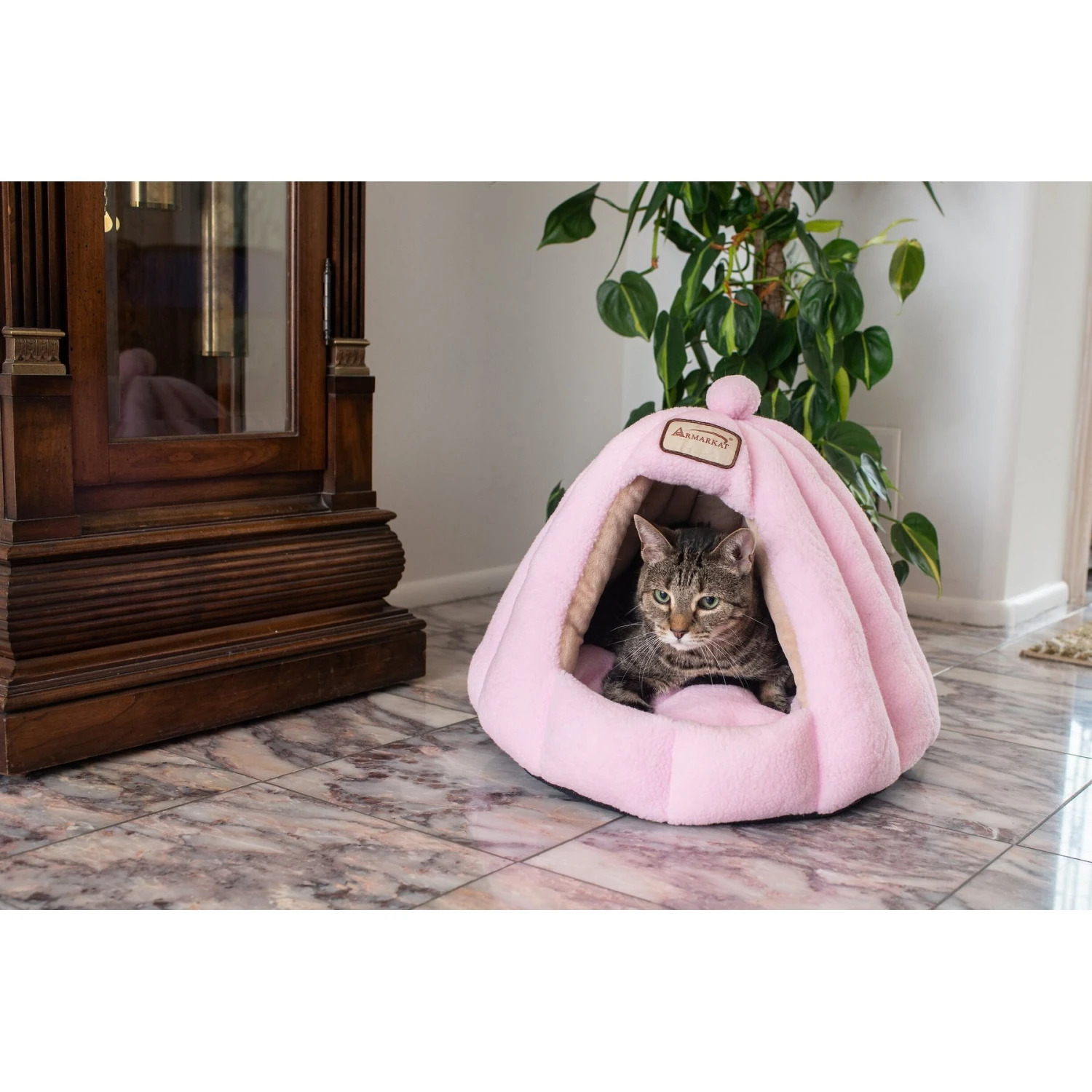 Armarkat Soft Pink Cat Bed 4 Armarkat Soft Pink Cat Bed - Image 4