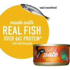 Tiki Cat Pate Mackerel & Sardines Recipe In Broth Wet Cat Food, 2.8-oz, Case Of 12 -Farmina Pet Shop 259122 PT5. AC SS1800 V1703800186