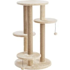 Two By Two The Fir 36.2-in Faux-Fleece Cat Tree, Beige -Farmina Pet Shop 261435 PT2. AC SS1800 V1606148516