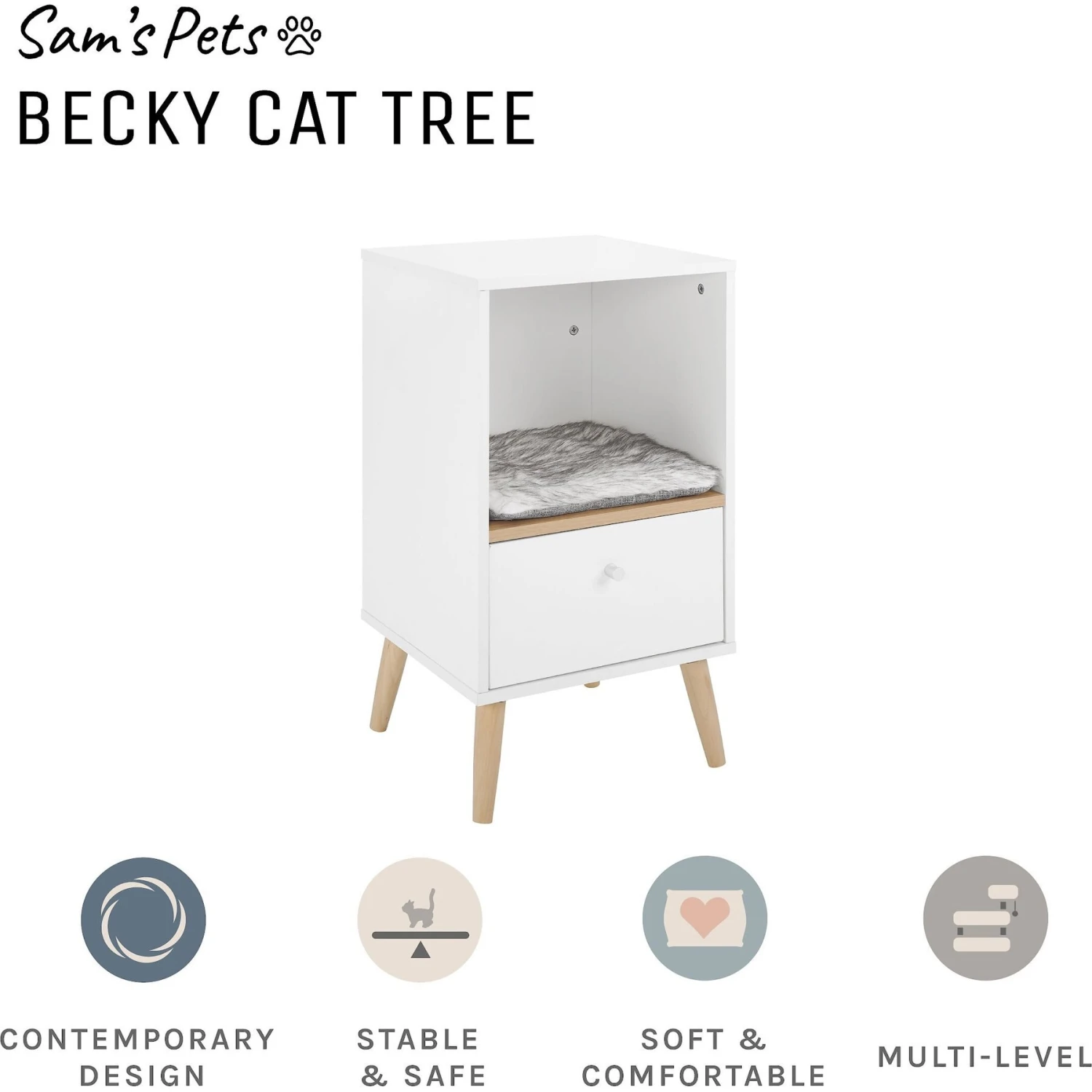 Sam's Pets Becky 28-in Single Rest Cat Tree 3 Sam's Pets Becky 28-in Single Rest Cat Tree - Image 3