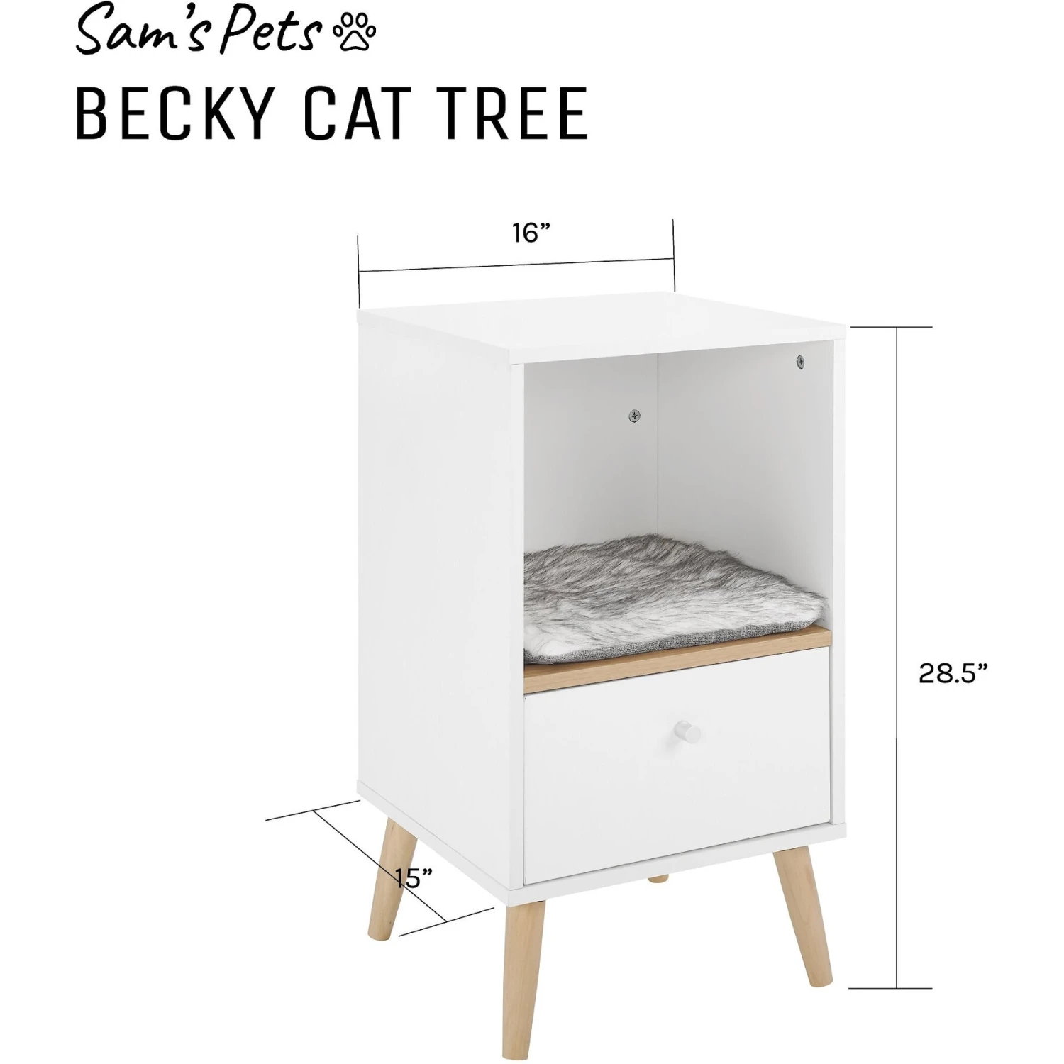 Sam's Pets Becky 28-in Single Rest Cat Tree 9 Sam's Pets Becky 28-in Single Rest Cat Tree - Image 9
