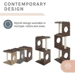 Sam's Pets Sheree 34-in Cat Tree, Dark Brown -Farmina Pet Shop 261892 PT4. AC SS1800 V1635094601