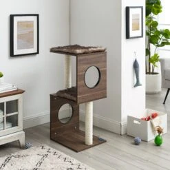 Sam's Pets Sheree 34-in Cat Tree, Dark Brown -Farmina Pet Shop 261892 PT7. AC SS1800 V1635094628