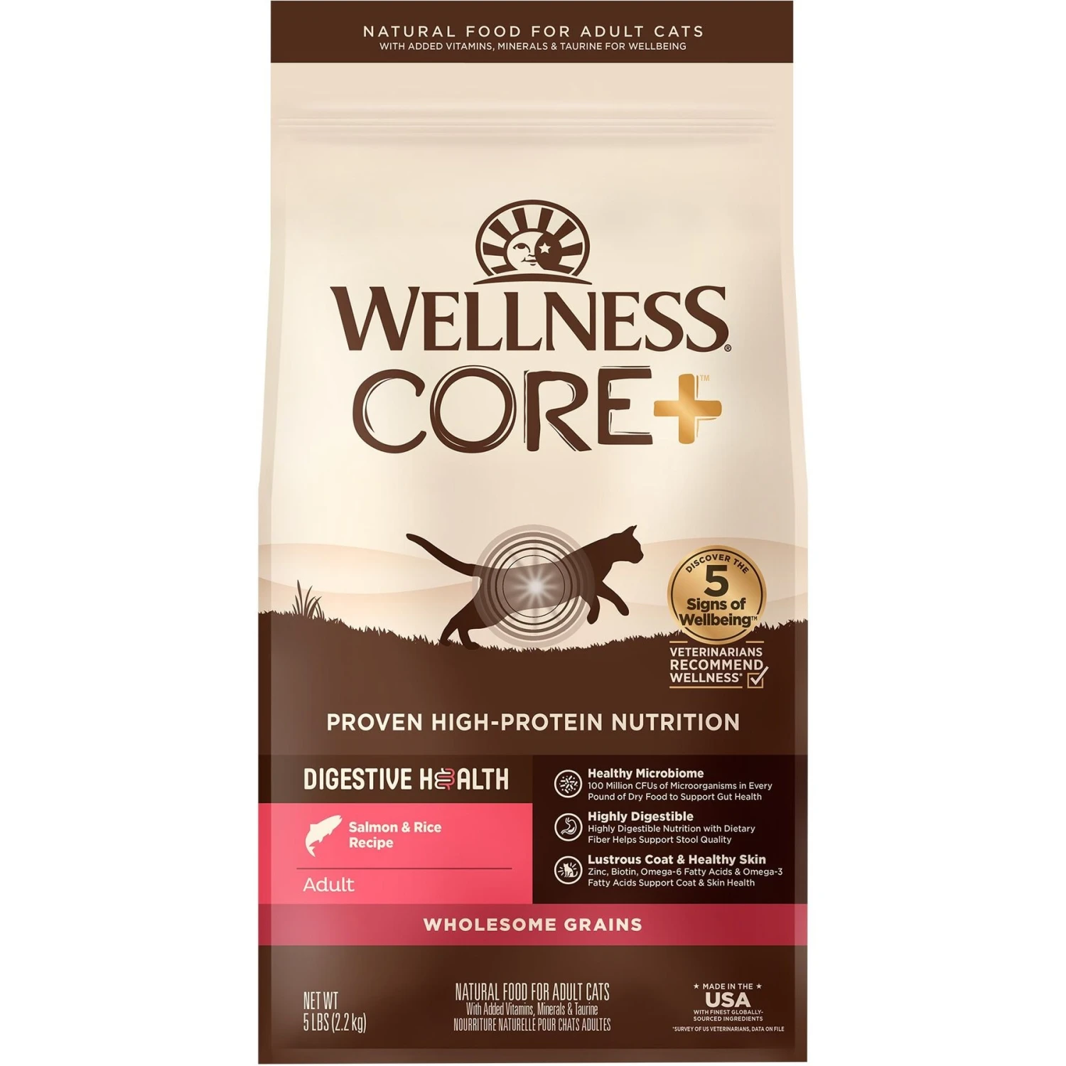 Wellness CORE Digestive Health Wholesome Grains Salmon & Rice Recipe Dry Cat Food 1 Wellness CORE Digestive Health Wholesome Grains Salmon & Rice Recipe Dry Cat Food
