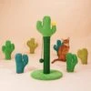 ZEZE Desert Cactus Woven Rope Cat Scratcher