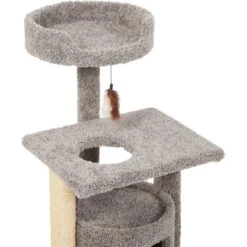 Frisco 37-in Real Carpet Cat Tree With Condo, Grey 6 Frisco 37-in Real Carpet Cat Tree With Condo, Grey -Farmina Pet Shop 282755 PT3. AC SS1800 V1621949298