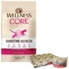 Wellness CORE Digestive Health Salmon Pate Recipe Grain-Free Wet Cat Food, 3-oz, Case Of 12 & Wellness CORE Digestive Health Wholesome Grains Salmon & Rice Recipe Dry Cat Food
