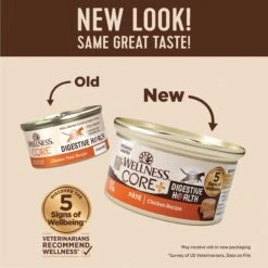 Wellness CORE Digestive Health Chicken Pate Recipe Grain-Free Wet Cat Food, 3-oz, Case Of 12 & Wellness CORE Digestive Health Wholesome Grains Chicken & Rice Recipe Dry Cat Food 9 Wellness CORE Digestive Health Chicken Pate Recipe Grain-Free Wet Cat Food, 3-oz, Case Of 12 & Wellness CORE Digestive Health Wholesome Grains Chicken & Rice Recipe Dry Cat Food -Farmina Pet Shop 290202 PT2. AC SS1800 V1620092250
