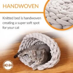 K&H Pet Products Cozy Knitted Woven Cute Cat & Kitten Bed -Farmina Pet Shop 296539 PT3. AC SS1800 V1627943209