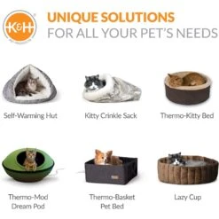 K&H Pet Products Cozy Knitted Woven Cute Cat & Kitten Bed -Farmina Pet Shop 296539 PT5. AC SS1800 V1627951937
