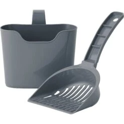 Frisco Plastic Litter Scooper With Caddy & IRIS USA Open Top Litter Box With Scatter Shield -Farmina Pet Shop 298166 PT2. AC SS1800 V1623196049