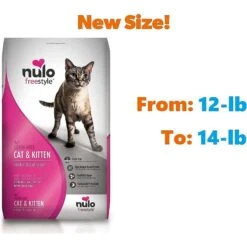 Nulo Freestyle Chicken & Cod Recipe Grain-Free Dry Cat & Kitten Food & Nulo Freestyle Perfect Purees Variety Pack Grain-Free Lickable Cat Treats -Farmina Pet Shop 298318 PT3. AC SS1800 V1621287444