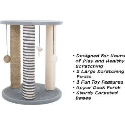 Pet Adobe 19.25-in Polyester Cat Scratching Post With Toys -Farmina Pet Shop 314975 PT2. AC SS1800 V1626392473