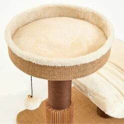 Two By Two The Yaupon 21.5-in Cat Tree & Lounger, Beige -Farmina Pet Shop 316950 PT5. AC SS1800 V1642634208