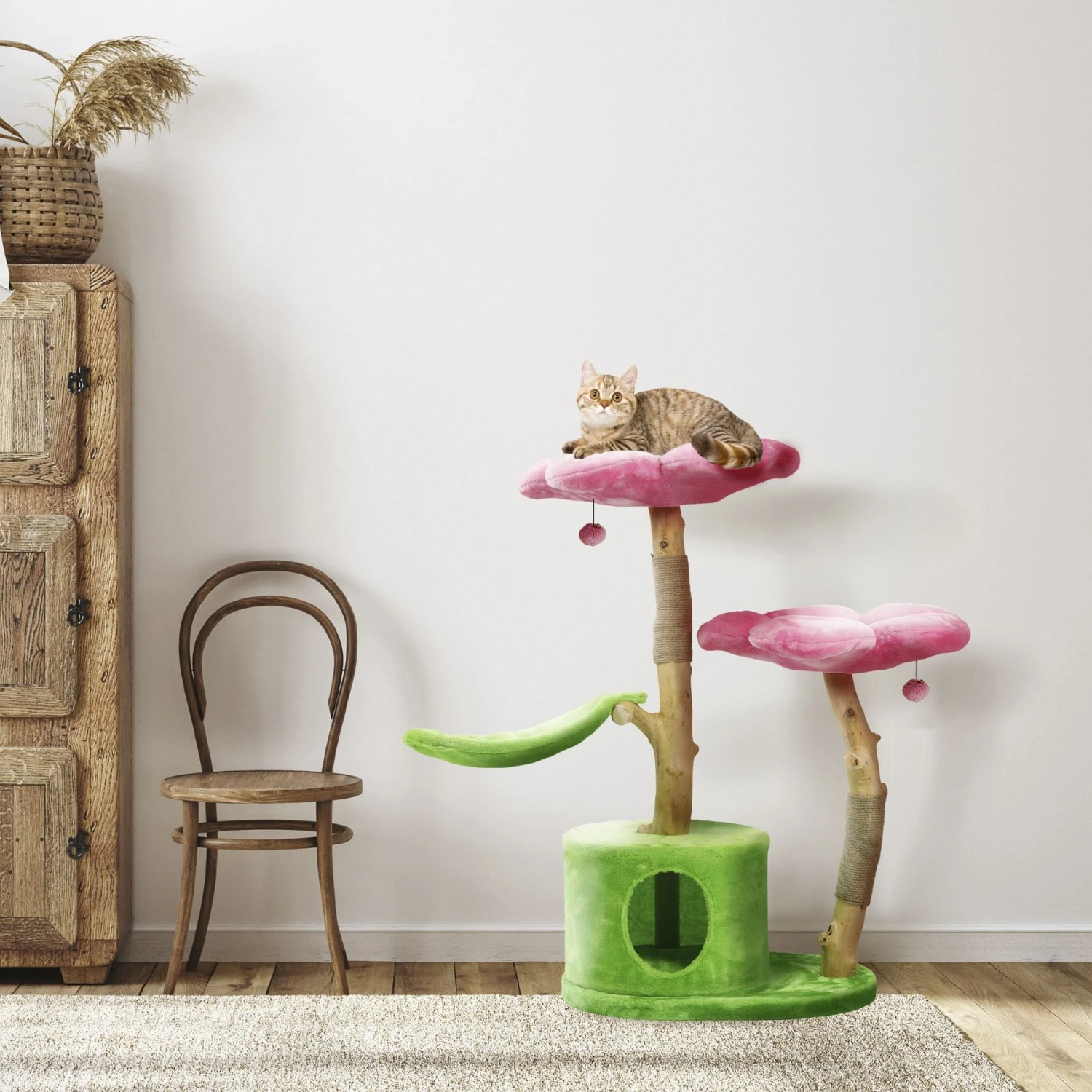 KBSPETS Floral 45-in Sisal Cat Tree 1 KBSPETS Floral 45-in Sisal Cat Tree
