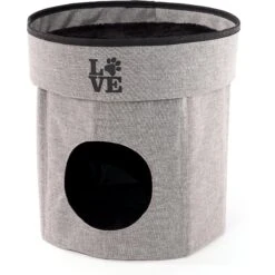 Precious Tails Home Base Circular 2-Tier Collapsible Cat Cave