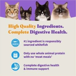 Halo Holistic Wild-Caught Whitefish Recipe Sensitive Stomach Support Adult Dry Cat Food -Farmina Pet Shop 47592 PT5. AC SS1800 V1672935678