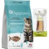 Applaws Adult Complete Whitefish Recipe With Country Vegetables Grain-Free Dry Cat Food & Applaws Tuna Loin Grain-Free Cat Treats, 1.06-oz Loin, Case Of 12
