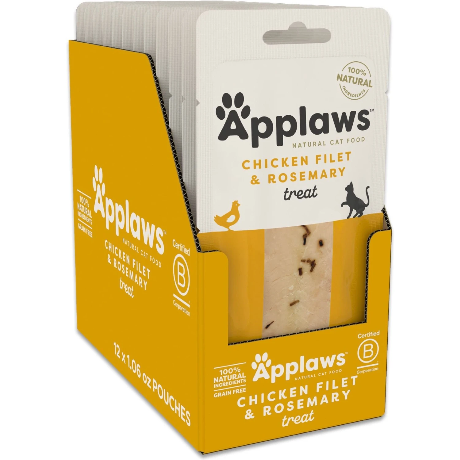 Applaws Adult Complete Chicken Recipe With Country Vegetables Grain-Free Dry Cat Food & Applaws Loin Chicken Filet With Rosemary Grain-Free Cat Treats, 1.06-oz Loin, Case Of 12 6 Applaws Adult Complete Chicken Recipe With Country Vegetables Grain-Free Dry Cat Food & Applaws Loin Chicken Filet With Rosemary Grain-Free Cat Treats, 1.06-oz Loin, Case Of 12 - Image 6