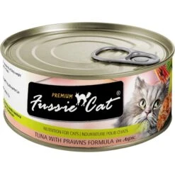 Fussie Cat Premium Tuna With Prawns Formula In Aspic Grain-Free Canned Cat Food