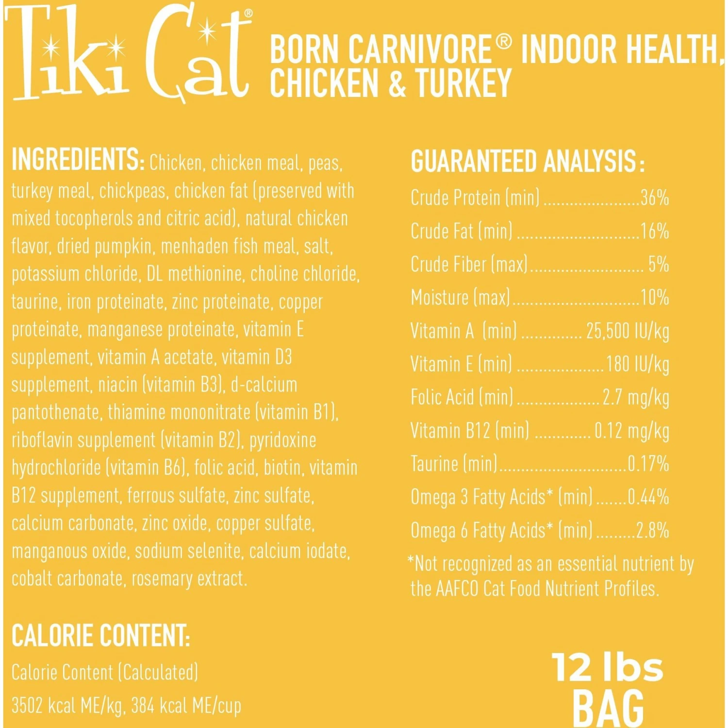 Tiki Cat Born Carnivore Grain-Free Chicken & Turkey Meal Recipe Dry Cat Food 2 Tiki Cat Born Carnivore Grain-Free Chicken & Turkey Meal Recipe Dry Cat Food - Image 2
