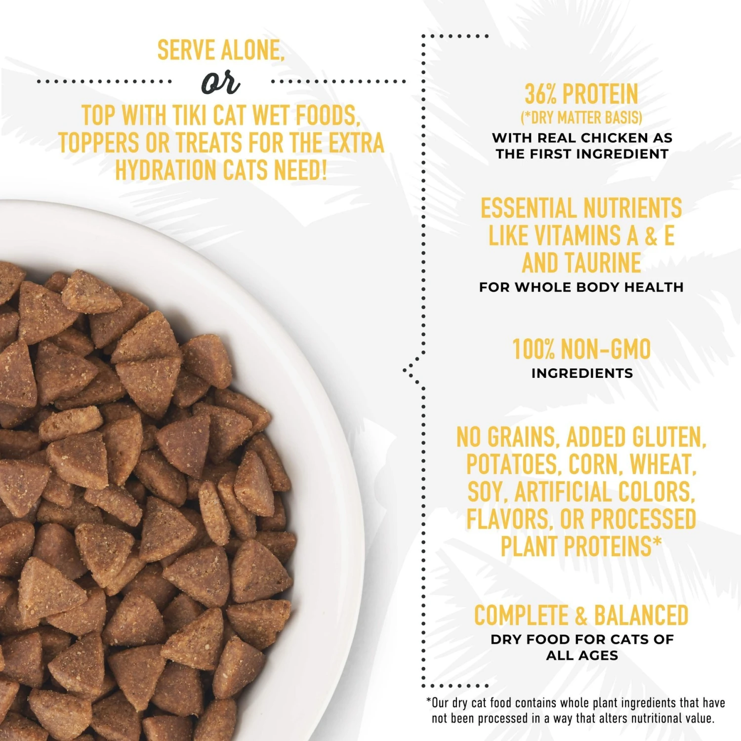 Tiki Cat Born Carnivore Grain-Free Chicken & Turkey Meal Recipe Dry Cat Food 3 Tiki Cat Born Carnivore Grain-Free Chicken & Turkey Meal Recipe Dry Cat Food - Image 3