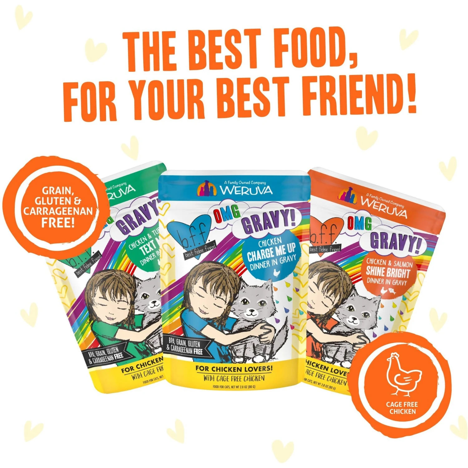 Weruva Best Feline Friend Oh My Gravy! Yippy Ki Yay Yellow Gravies! Variety Pack Grain-Free Wet Cat Food, 2.8-oz Pouch, Case Of 12 6 Weruva Best Feline Friend Oh My Gravy! Yippy Ki Yay Yellow Gravies! Variety Pack Grain-Free Wet Cat Food, 2.8-oz Pouch, Case Of 12 - Image 6