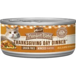 Merrick Purrfect Bistro Grain-Free Thanksgiving Day Dinner Minced In Gravy Canned Cat Food
