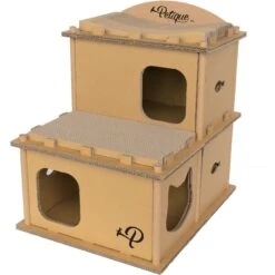 Petique Feline Villa Cat House, Tan