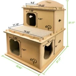 Petique Feline Villa Cat House, Tan -Farmina Pet Shop 688390 PT5. AC SS1800 V1666652041