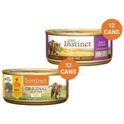 Instinct Original Grain-Free Pate Real Chicken Recipe Wet Canned Cat Food & Instinct Original Grain-Free Pate Real Rabbit Recipe Wet Canned Cat Food