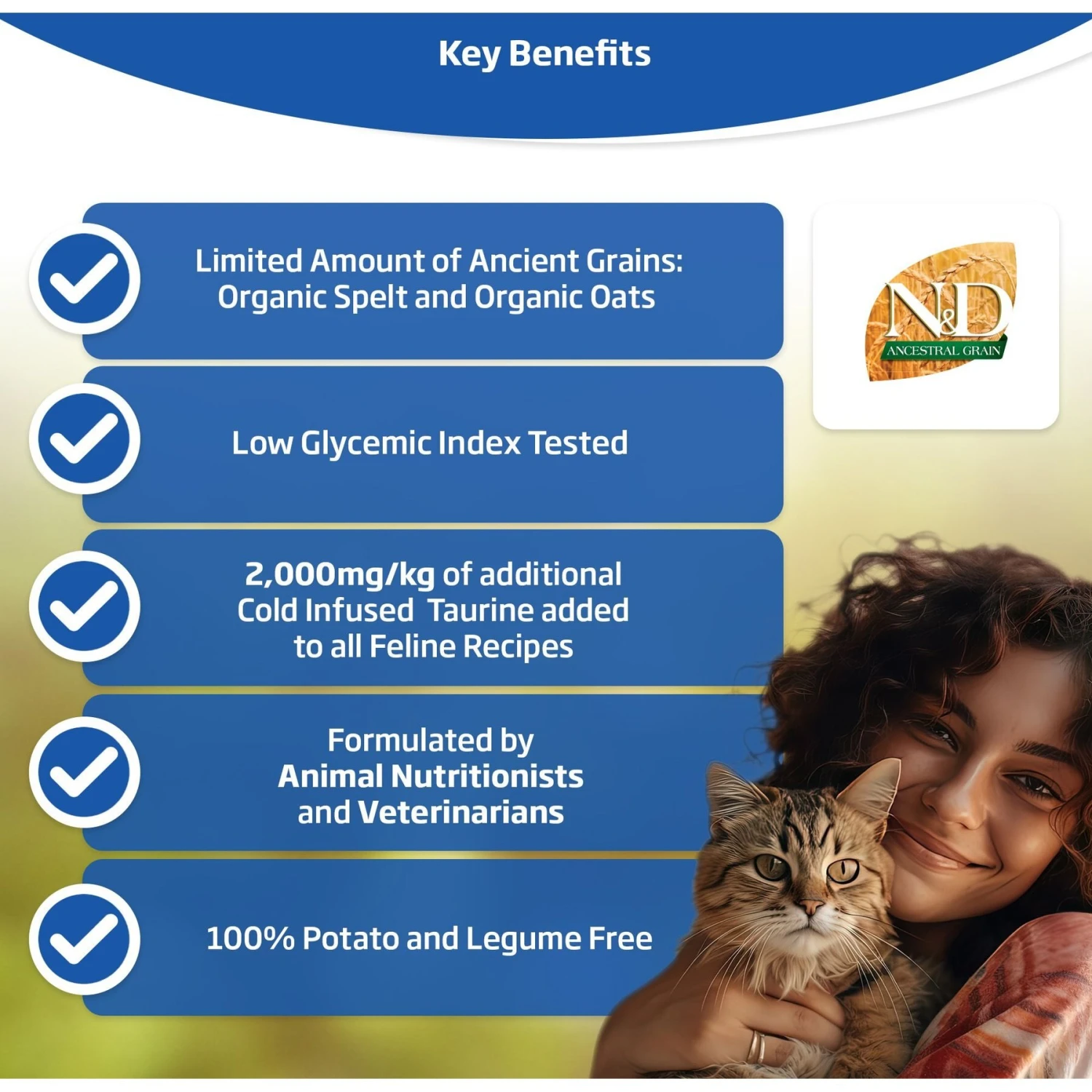 Farmina Natural & Delicious Lamb & Ancestral Low-Grain Formula Dry Cat Food 3 Farmina Natural & Delicious Lamb & Ancestral Low-Grain Formula Dry Cat Food - Image 3