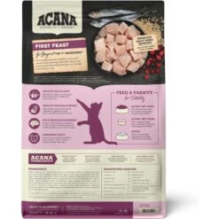 ACANA Chicken + Tuna Recipe In Bone Broth Grain-Free Wet Kitten Food, 3-oz Can, Case Of 24 & ACANA First Feast High-Protein Kitten Dry Cat Food, 4-lb Bag -Farmina Pet Shop 774342 PT6. AC SS1800 V1676904549