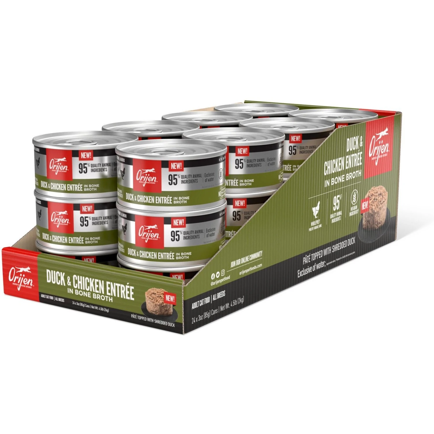 ORIJEN Duck + Chicken Entree In Bone Broth Wet Cat Food & ORIJEN Original Grain-Free Dry Cat Food 7 ORIJEN Duck + Chicken Entree In Bone Broth Wet Cat Food & ORIJEN Original Grain-Free Dry Cat Food - Image 7