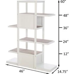 ZooVilla Bookshelf Cat Tree, White -Farmina Pet Shop 824014 PT3. AC SS1800 V1683567294
