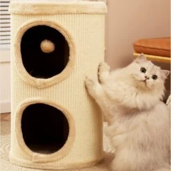 Hanamya Cat Tree Condo Tower, Beige -Farmina Pet Shop 843502 PT4. AC SS1800 V1682954437