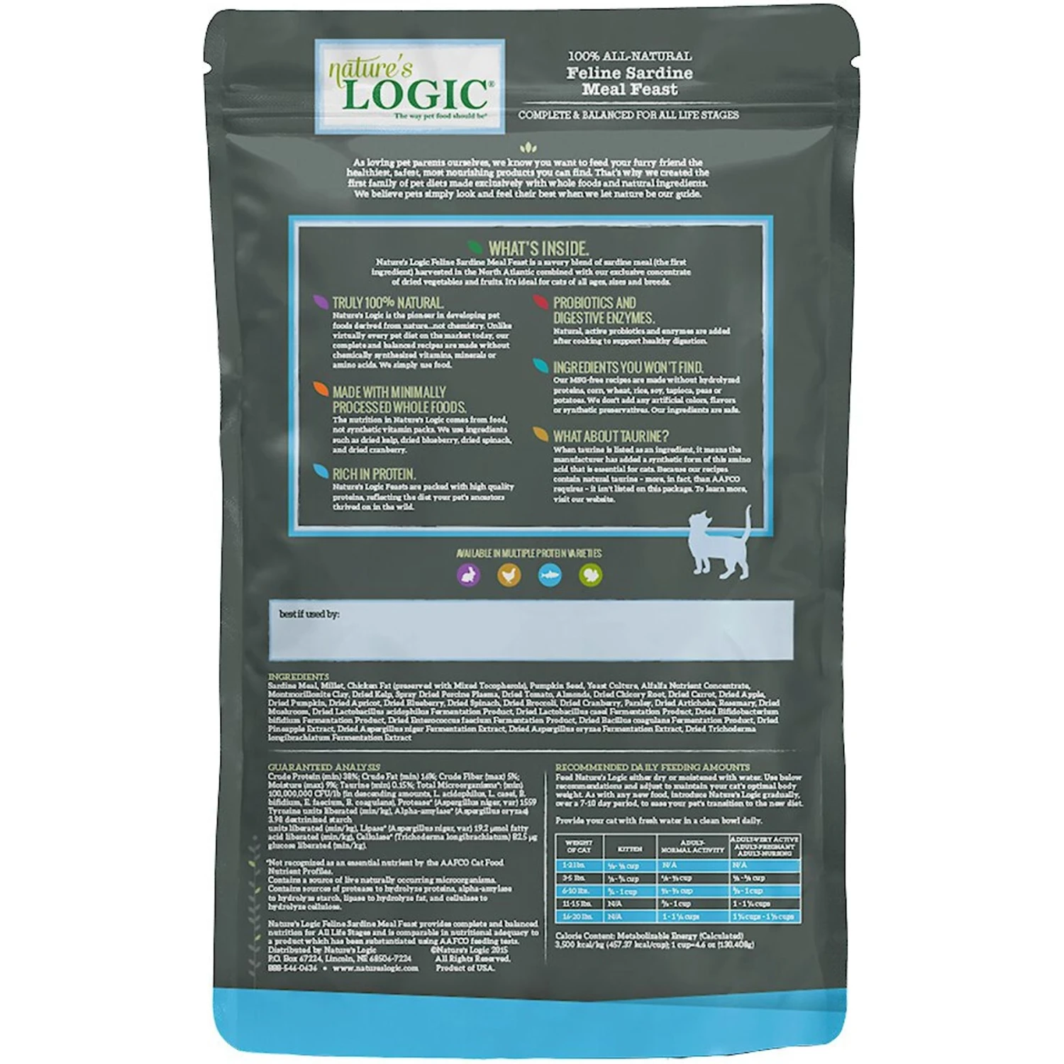 Nature's Logic Feline Sardine Meal Feast All Life Stages Dry Cat Food 2 Nature's Logic Feline Sardine Meal Feast All Life Stages Dry Cat Food - Image 2