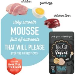 Tiki Cat After Dark Velvet Mousse Chicken & Quail Egg Grain-Free Wet Cat Food, 2.8-oz Pouch, Case Of 12 11 Tiki Cat After Dark Velvet Mousse Chicken & Quail Egg Grain-Free Wet Cat Food, 2.8-oz Pouch, Case Of 12 -Farmina Pet Shop 883926 PT3. AC SS1800 V1690565267