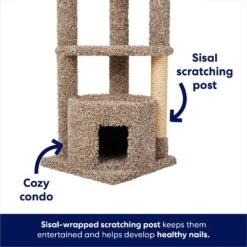 Frisco 64-in Real Carpet Wooden Cat Tree And Condo 7 Frisco 64-in Real Carpet Wooden Cat Tree And Condo -Farmina Pet Shop 914950 PT2. AC SS1800 V1697733055