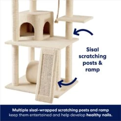 Frisco 62-in Faux Fur Cat Tree & Condo -Farmina Pet Shop 92259 PT3. AC SS1800 V1667228394