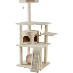 Frisco 62-in Faux Fur Cat Tree & Condo -Farmina Pet Shop 92259 PT5. AC SS1800 V1584453065