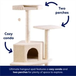 Frisco 52-in Faux Fur Cat Tree & Condo -Farmina Pet Shop 92261 PT3. AC SS1800 V1667227606