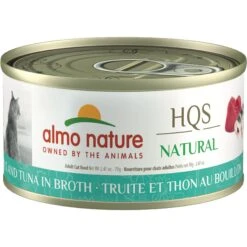 Almo Nature HQS Natural Trout & Tuna In Broth Grain-Free Canned Cat Food