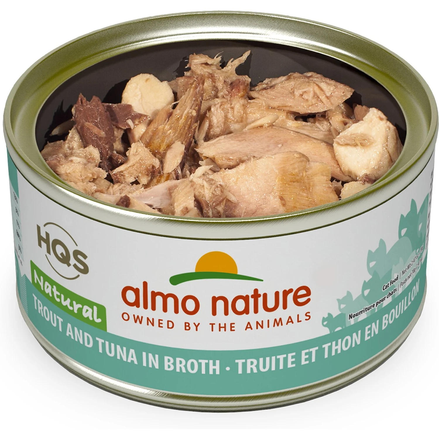 Almo Nature HQS Natural Trout & Tuna In Broth Grain-Free Canned Cat Food 2 Almo Nature HQS Natural Trout & Tuna In Broth Grain-Free Canned Cat Food - Image 2