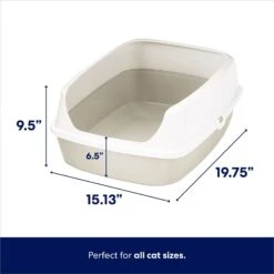 Frisco Open Top Cat Litter Box With Rim, Large & Frisco Plastic Litter Scooper With Caddy -Farmina Pet Shop 947526 PT2. AC SS1800 V1693600215